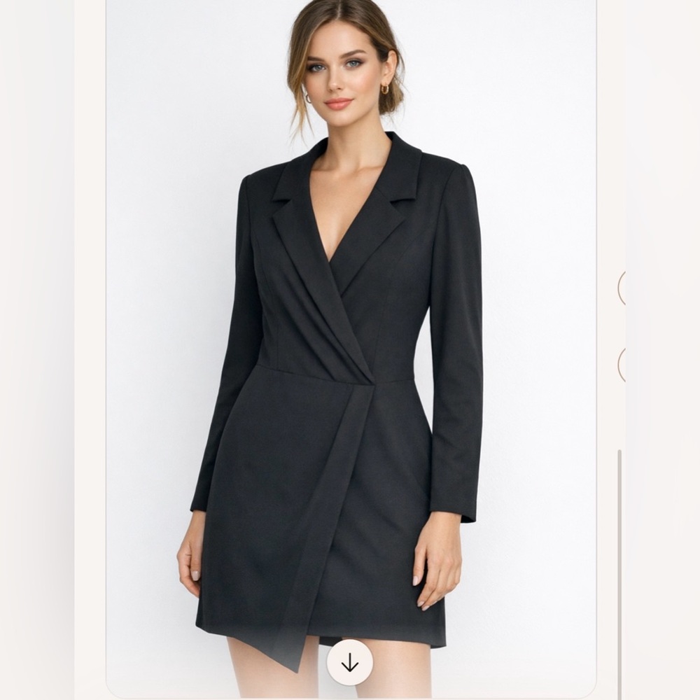 Elegant Black Blazer Dress (romper). Shelby &Palmer. Size 16.